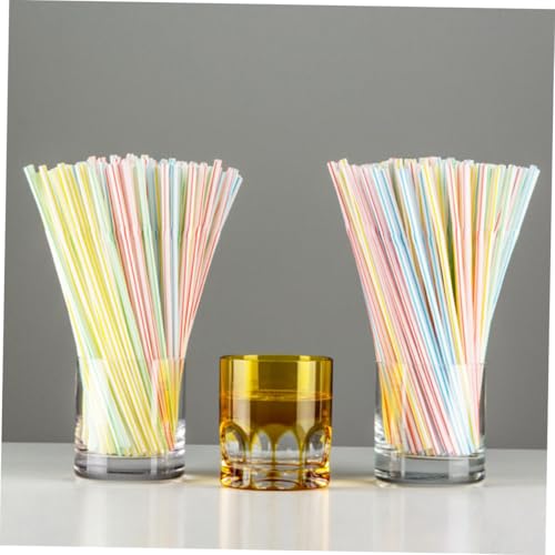 600 pitillos flexibles desechables multicolor miniatura 5