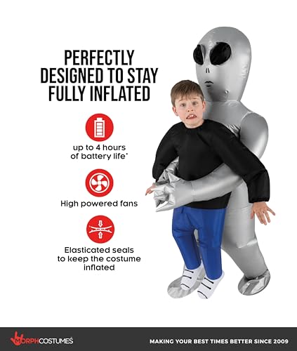 Disfraz inflable de alienígena para niños miniatura 2
