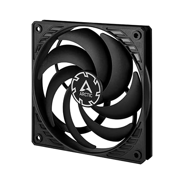 ARCTIC P12 SLIM PWM PST - 120 mm Ventilador de Caja para CPU con PWM Sharing Technology (PST), Muy Silencioso, Computadora, 300-2100 RPM - Negro