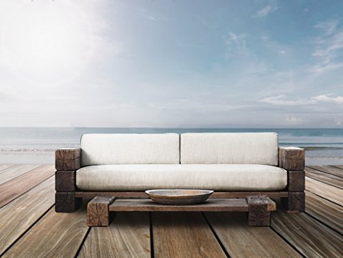 The Verbier Outdoor Love Seat - Brown - English Oak - RRP £3,495
