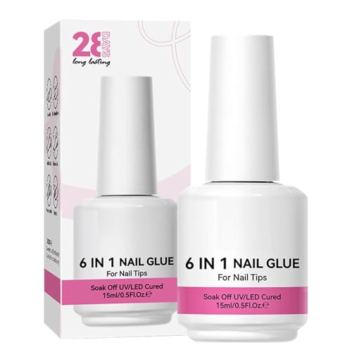 Manicure Glue Gel - Nail Building System, Strong Bonding & Molding Design | Adhesive For Tips, Diamonds, Reinforcement Gel For Salon And Home DIY, Beginners Use