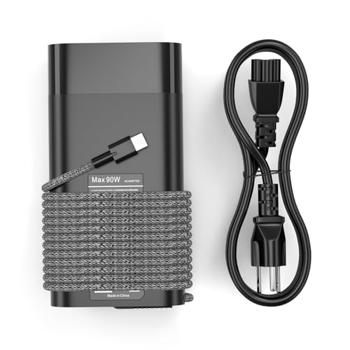 New Slim 90W 65W USB C Charger for HP Spectre x360 HP 904144-850 904082-003 HP EliteBook 1040 G4 Laptop Power Cord (HP 90W Charger) -  GERVGHS