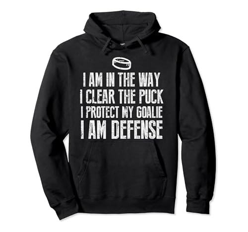 I Am Defense Ice Hockey Cool Player Defenseman Men Women Pullover Hoodie