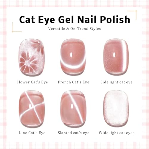 Set de esmaltes en gel Cat Eye holográfico 9 colores miniatura 4