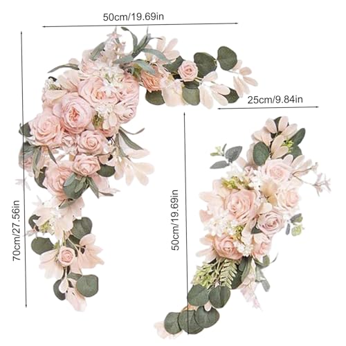 Fleurs d'arche de mariage réutilisables avec eucalyptus pour éviter le flétrissement - 7