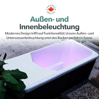 CANADIAN SPA CO. Chill Therapy Spa, Outdoor Spa Winterfest, 1 Person, Spa für Kältetherapie, Temperatur bis zu 5 Grad, kein EIS erforderlich, inkl Stufen – Bild 7