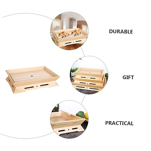 Plato Japonés de Sushi de Madera IMIKEYA Beige miniatura 5