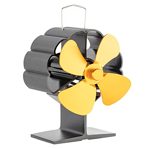 LfrXtra 4 ventiladores de estufa de madera para el invierno, eficientes que aumentan un 80 % más de aire caliente que los 2 ventiladores