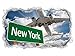 Produktbild 3D Wandtattoo New York Flugzeug Airport Schild Flug Wand Aufkleber Durchbruch Stein selbstklebend Wandbild Wandsticker 11N972, Wandbild Größe F:ca. 97cmx57cm