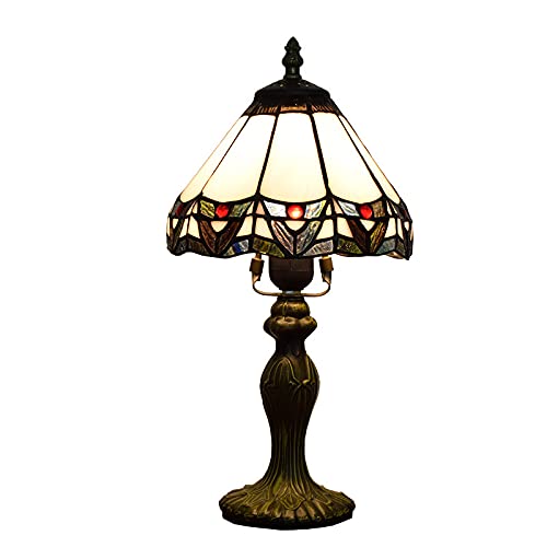 Lampe de table américaine Tiffany 8 pouces en verre coloré d'art pour salon