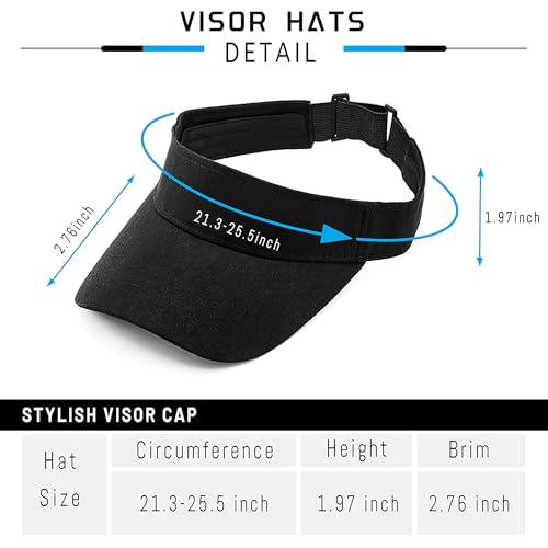 Visera para sol unisex negro miniatura 3
