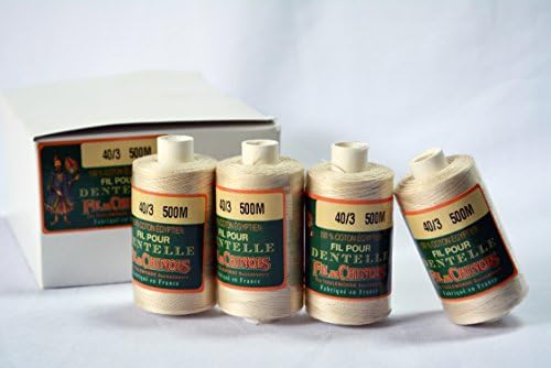 Fil Au Chinois BEIGE 40/3 Egyptian Cotton Lace Thread - 500m reel - MADE IN FRANCE