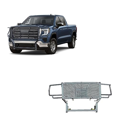 Image of Black Horse - Rugged Heavy Duty Grille Guard 2020-2022 GMC Sierra 2500 /3500 RU-GMSI20-B