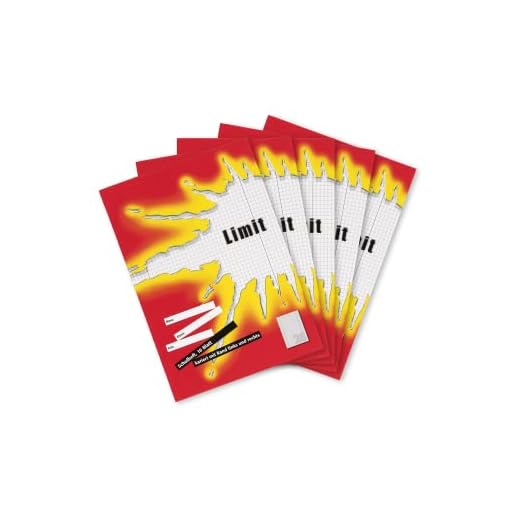 Limit Libreta de ejercicios A4, 16 hojas, 28 rayas, cuadriculado, con margen, 5 unidades