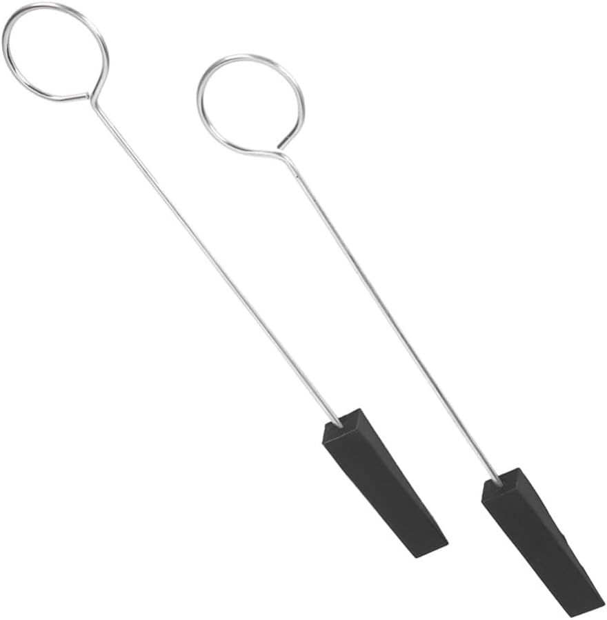 8 Pieces Piano Tuning Mute Set, Black Rubber Wedge Mutes with Metal Handle Tools for Keyboard Maintenance and Rehearsal