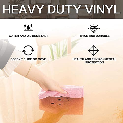 Leffora Frosted Table Cover Protector 52 x 52 Inch, 1.5mm Thick Plastic Desk Protector Mat, Square Waterproof PVC Placemats, Transparent Mat for Desktop, Dining Room Table, Dresser, Writing Desk by Leffora - Image 7