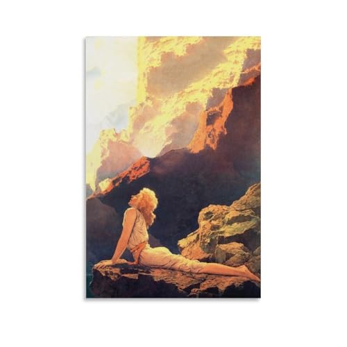 Maxfield Parrish impression sur toile oies sauvages 40x60 cm pour déco salon