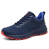 sotirsvs Laufschuhe Herren Damen Sportschuhe Leicht Turnschuhe Straßenlaufschuhe Atmungsaktiv Running Sneakers rutschfest Mode Jogging Fitness Walking Schuhe Gym Athletic Outdoor Blue42