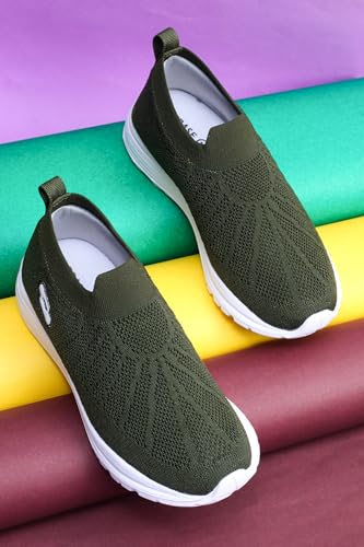 Image of TRASE Sports Slip-On Shoes for Kids | Knitted Upper Lightweight Footwear for Boys & Girls | Comfortable EVA Sole and Breathable Shoes for Walking & Play