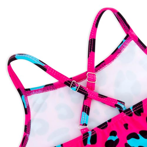 Image of Girls One Piece Swimsuits Cute Ruffles Swimming Bathing Suit with Adjustable Straps Beach Pool Kids Swimwear 3T-12