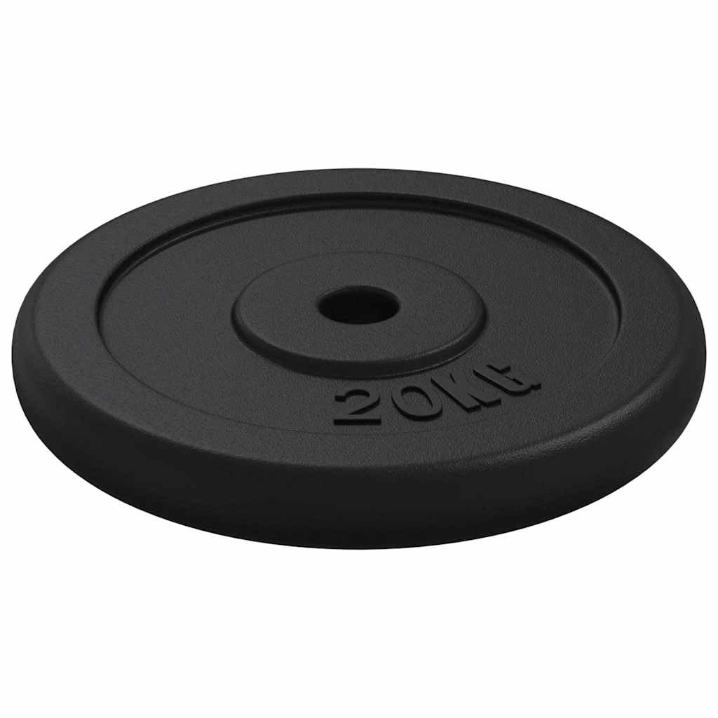 Disco de pesas de hierro fundido de 20 kg para