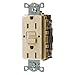 GFCI Receptacle, Ivory, 15A, (3) Wires, PK3