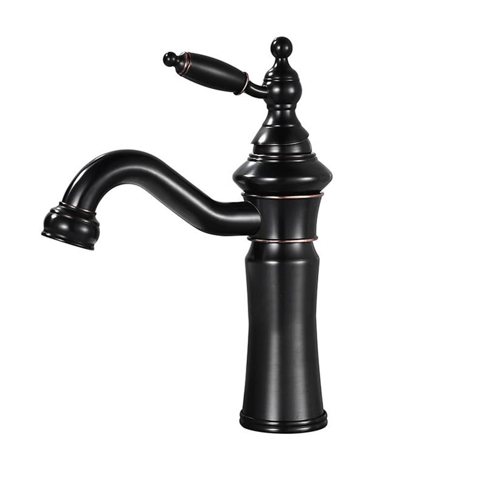 Sle Ottone Antico Bagno Lavandino Rubinetto Singola Maniglia Miscelatore Rubinetto Nero h Design Classico per abo e Bath Ele Home Decor