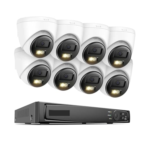 16CH 6MP NVR fACg oI[fBIJ lԎԗm HD IP ZLeBJ PoE CCTV rfIĎLbg(4T,Beige)
