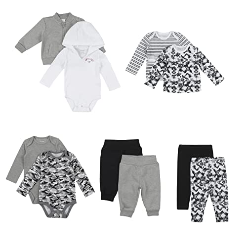 Image of Hanes Baby and Toddler Flexy Soft 4-Way Stretch Knit and Fleece Wardrobe Gift Set