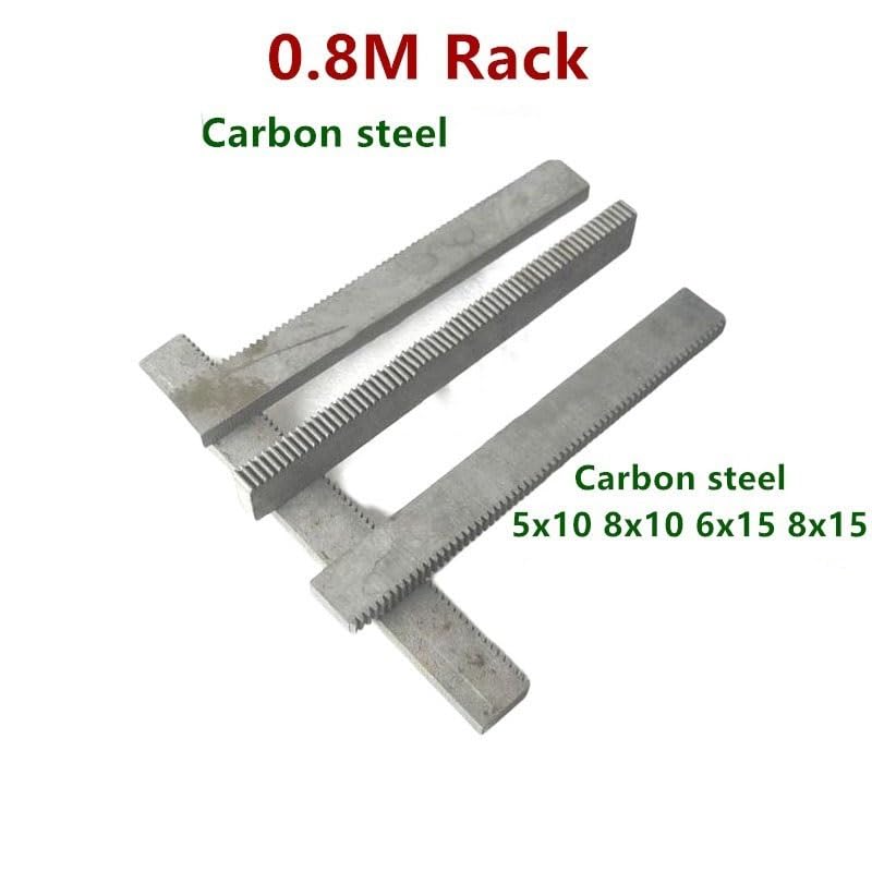 Cylindrical Drive 1pcs 0.8 Module Carbon Steel Gear Rack 50mm 100mm 150mm 200mm Length Gear Transmission Rack Spur Gear Linear Guide Rack Rack Machinery(8x10x150mm)