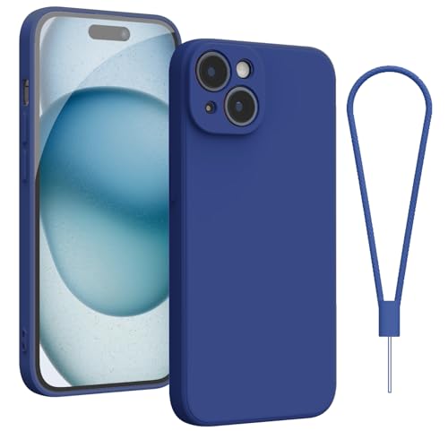 Andwing For iPhone 15 Case,Silicone Case Soft Ultra For iPhone 15 Phone Case Slim Protective Shockproof Cover Scratch-Resistant Microfiber Lining