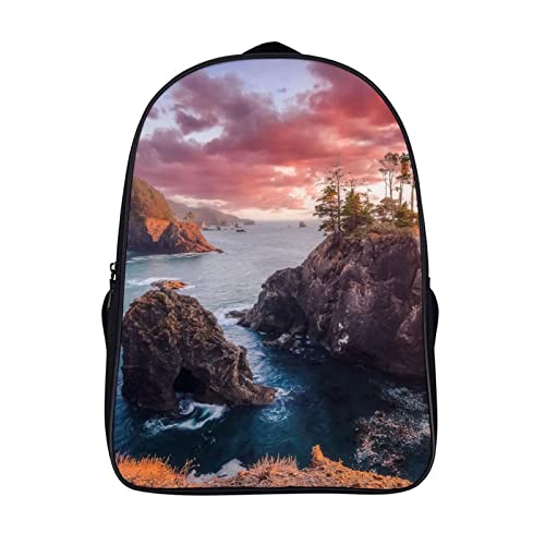 Sac à dos scolaire Coastal Travel pour enfants et adultes avec design 3D cool