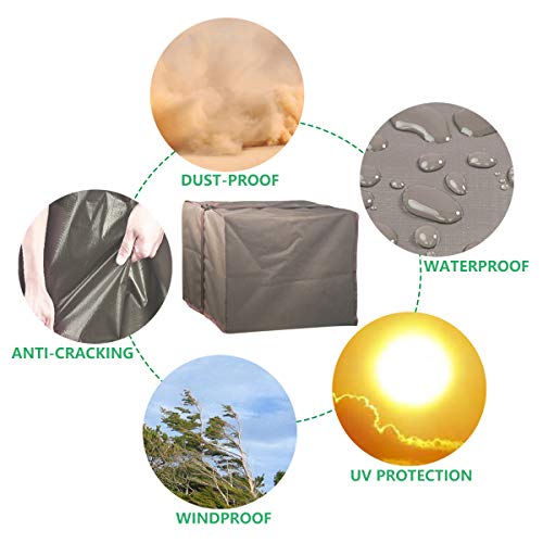 Forestchill Outside Window Air Conditioner Cover, Heavy Duty Defender for AC Units, Bottom Covered, Brown Color, Large Size 27''W x 19''H x 25''D Covers - Thumbnail 2