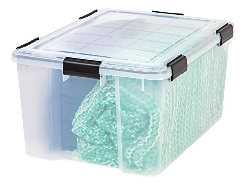 Image of IRIS USA WeatherPro Storage Box, 62 Quart - Clear (110550)