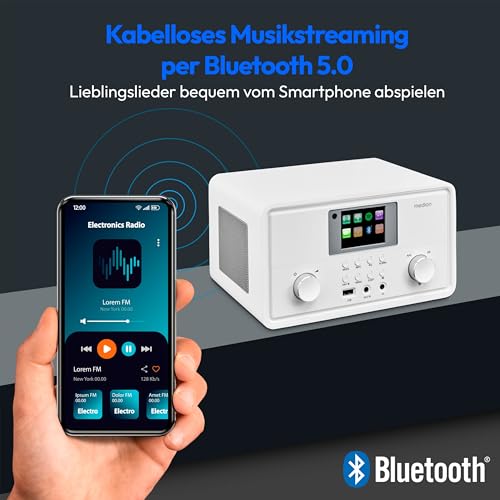 Medion P85027 Internetradio in Weiß mit DAB+ und UKW