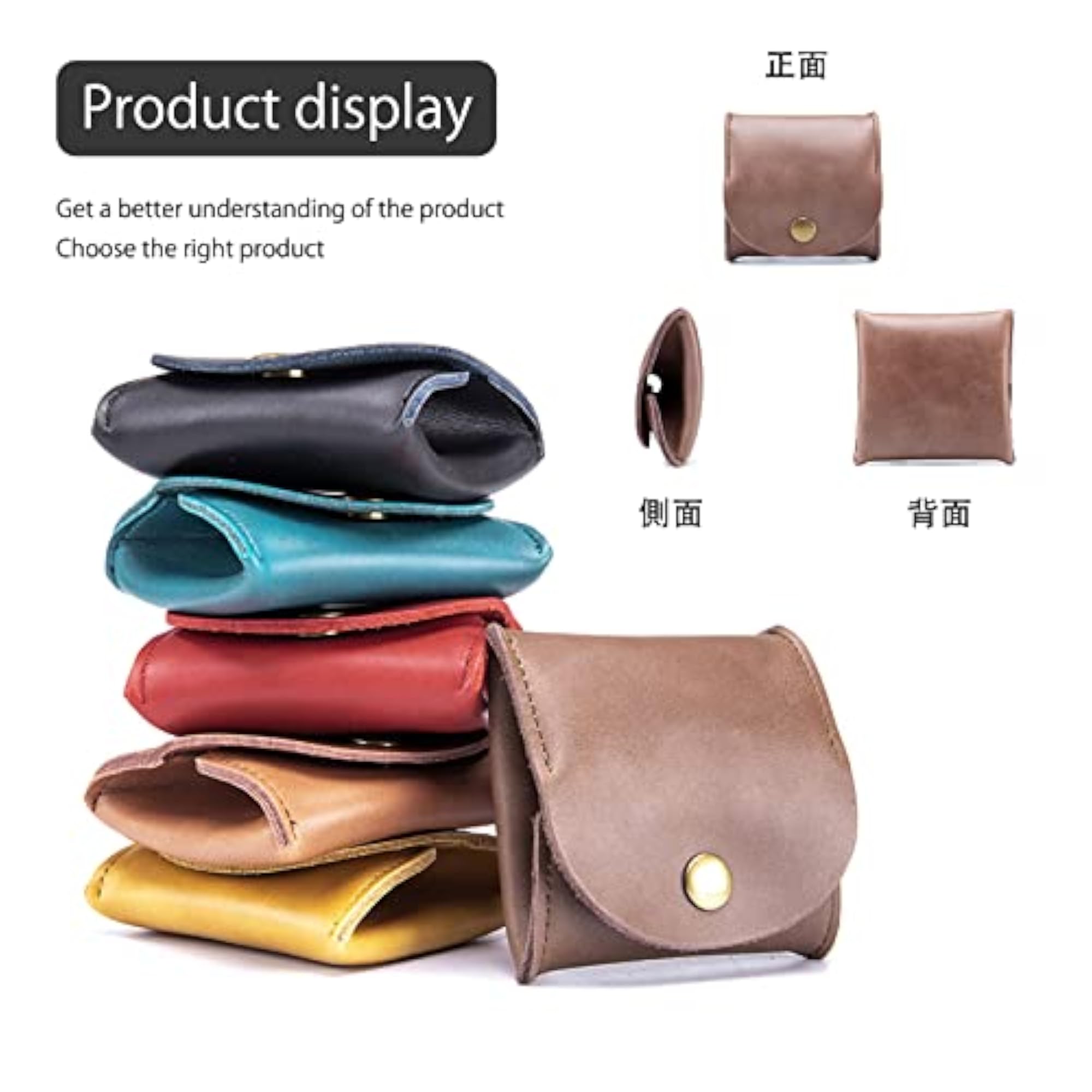 Genuine Leather Coin Purse Key Case, Portable