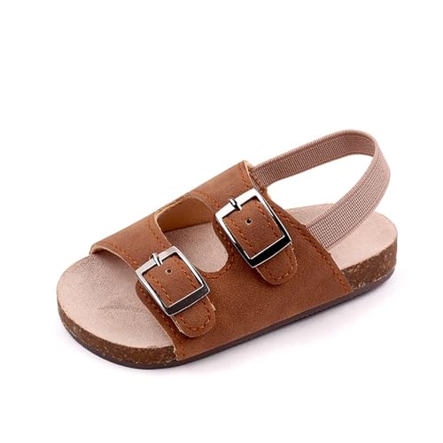 IWIHMIV Girls Slip On Sandals Lightweight Flat Beach Sandals Elastic Straps Comfortable Soft Sole Open Toe Summer Shoes2