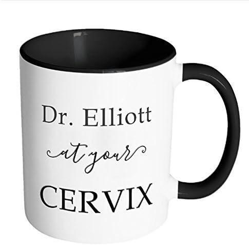 Customized Obstetrician, Gynecologist, OBGYN, Doctor Gift, Custom Mug, Personalized Mug, Ceramic Mug, Custom Doctor Gift, Baby Doctor, Thank You Gift (Black Accent), 11oz Coffee Mug