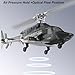 GQGQGQ A61 Airwolf Remote Controlled Helicopter Aircraft Plane 4CH RC Heli Aileronless 1/42 Scale 6-Axis Gyroscope Altitude Hovering Optical Flow Position 2Batteries for Adults Beginners/Black White