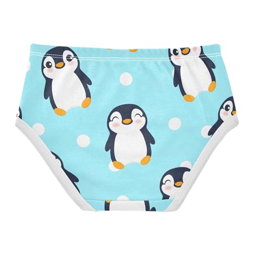 Designer Toddler Girls Underwear 2t Cotton Panties Little Girl Cute Penguins Blue Polka Dots Briefs Kids Undies2