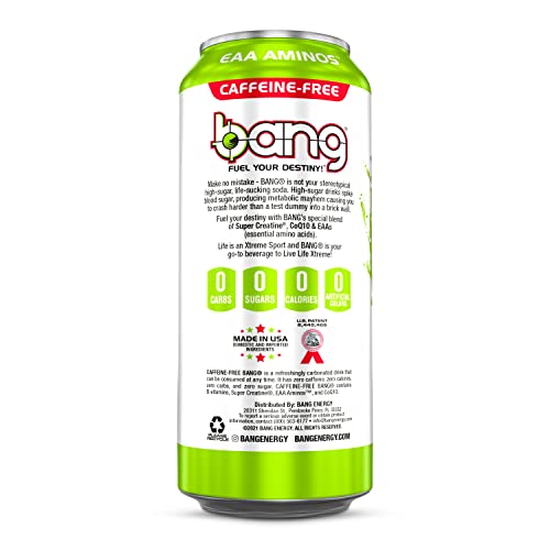 Bang Caffeine-Free, Candy Apple Crisp Energy Drink, Zero-Sugar Bang Energy Drink, 16-Ounce (Pack Of 12) #TOP5
