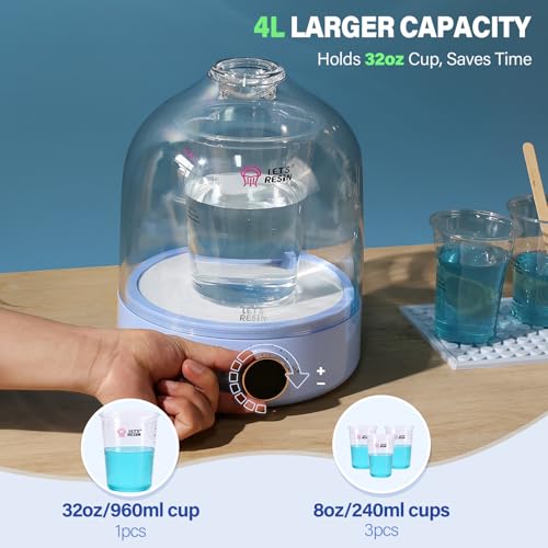 LET'S Resin Removedor de bolhas de resina atualizado, elimina 99% de bolhas em 5-9 minutos, 99Kpa c