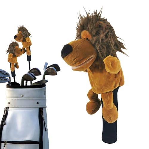 Kreative Abdeckungen für Golf, lustige Golfschlägerhaube - Golfschlägerkopfhüllen aus Plüsch | Perfekt sitzende und sichere Golfschlägerhüllen, passend für 1 Holzschläger, schöne, lustige und funktion