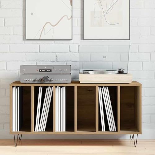 Mueble para discos de vinilo de roble con 6 estantes Artisan 5
