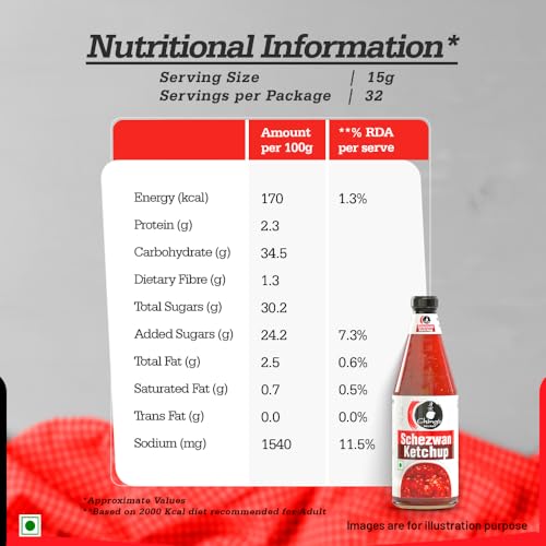 Image of Ching's Secret Schezwan & Tomato Sauce Ketchup, 485 g