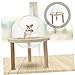 POPETPOP Hamster Bathroom Hamster Sand Bath Container Bath House Sandbox Toilet Bathtub with Wooden Holder Transparent Glass Toilet for Small Animals Pet