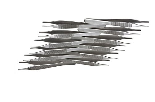 Cynamed USA Premium Grade Adson Tissue Forceps, Serrated, 4.75