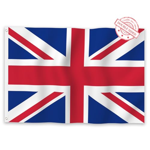 Drapeau du Royaume-Uni double face pour décoration de jardin