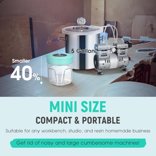 Cámara de vacío airless de 3 L para eliminar burbujas en resina en 9 minutos 3