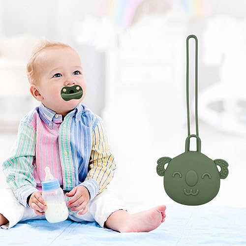 Porta chupeta para fraldas, Kit capa chupeta silicone seguro para bebê, Suprimentos para bebês para